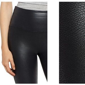 Spanx Pebbled/Crocodile Faux Leather Leggings